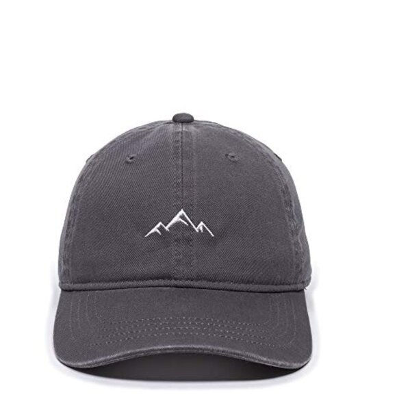 Mountain Dad Hat Unstructured Soft Cotton Baseball Cap Adjustable Slide Closure - Picture 3 of 8